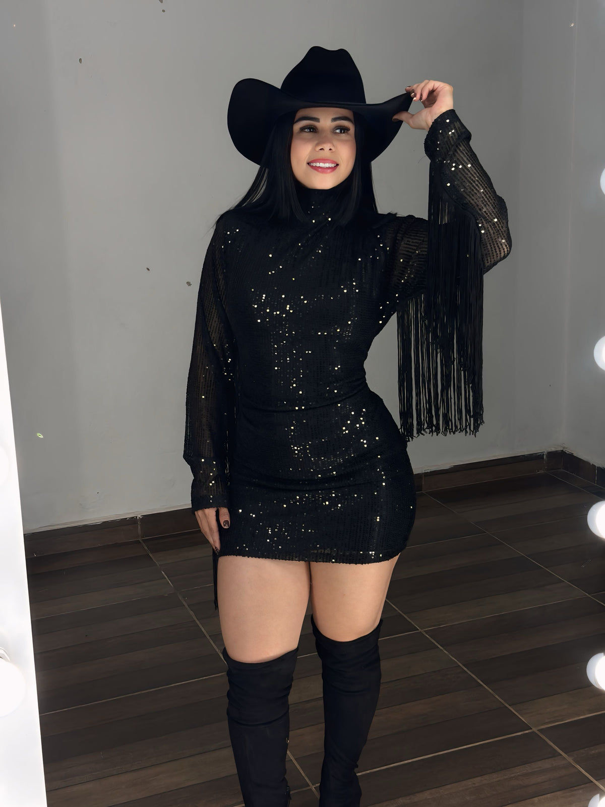 Vestido franja Paete