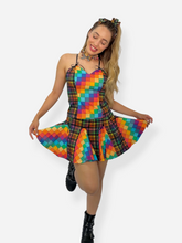 Conjunto Top Corset e Saia Patch + Tiara