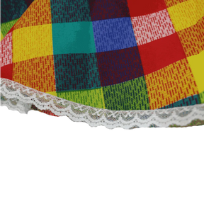 Saia xadrez multicolor